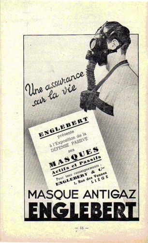 Pub Masques Antigaz Englebert